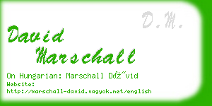 david marschall business card